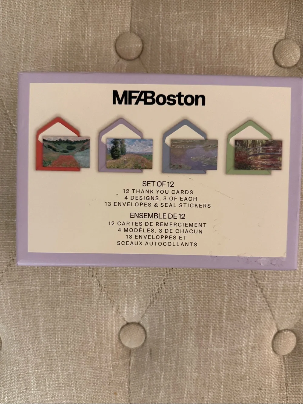MFA Boston Claude Monet Boxed Notecard Set (12 Blank Cards & Envelopes)